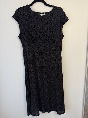 Apt. 9 Black Floral Lace Midi Dress